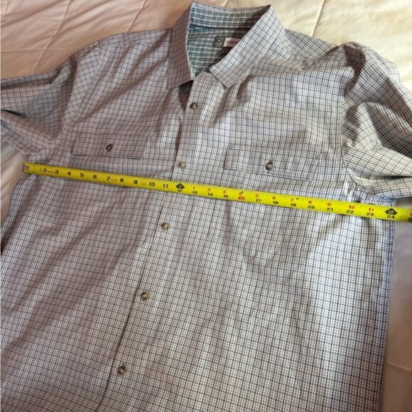 Men's Toad and Co. Plaid Long Sleeved Button Up Shirt, Blue Grey, Size XL - Picture 8 of 13